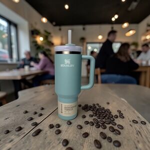 Stanley 40 oz Quencher H2.0 FlowState Tumbler Light Blue Teal Stainless Steel